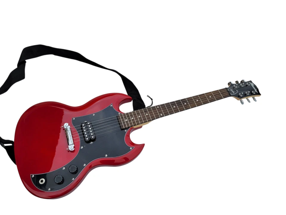 Gibson Maestro Guitar Electric Wood Red 6 String Guitar with Amp and Box - Image 3 of 4