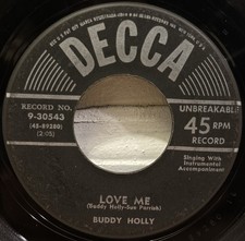 Buddy Holly Rare Lines Variant Love Meyou Are My One Desire Decca 9-30543