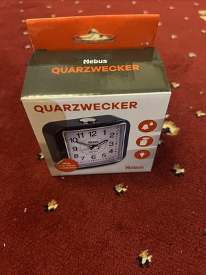 NEU Mebus Quarzwecker Quarz Wecker Schlummerfunktion leises Uhrwerk kein Ticken