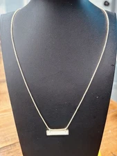 Kendra Scott Gold Leanor Necklace Bar With White Mother Of Pearl