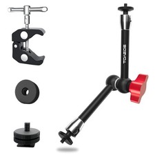 11 Inch Adjustable Articulating Friction Magic Arm Super Clamp Set Monitor