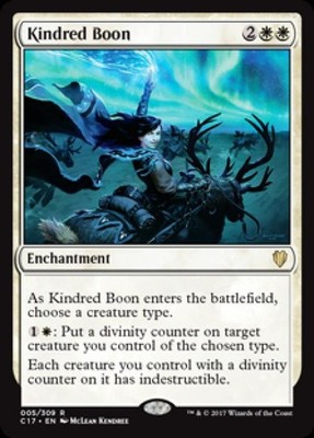 Kindred Boon - Light Play MTG Commander 2017