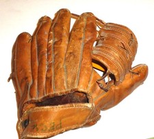 Vintage 50s Bob Clemente "The Pro" Leather Baseball Glove FLEX-O-MATIC HINGE RHT