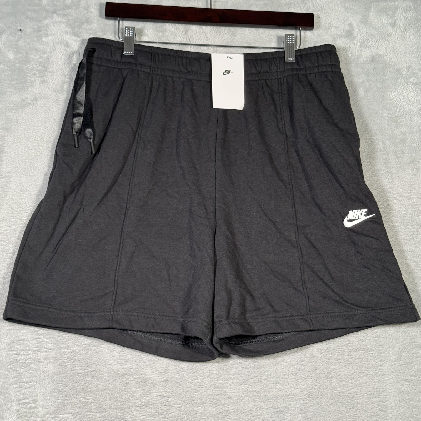 Nike Shorts Womens Large Black Loose Fit High Rise DV0334-010 Fleece Dance
