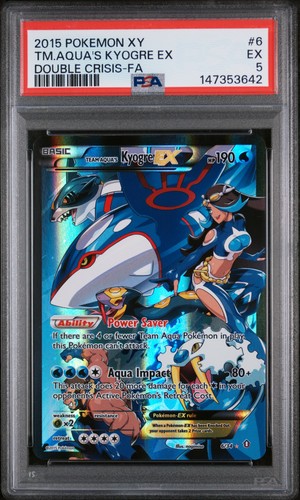 Team Aqua's Kyogre-EX graded PSA 5 for sale on eBay