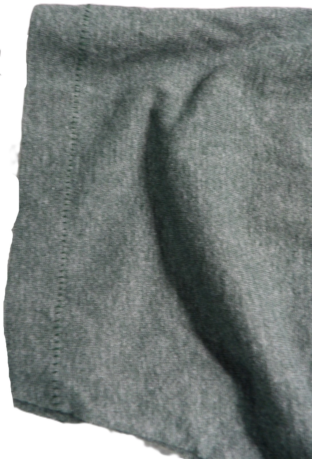 Gray VTG men’s shirt with short sleeves, single stitch detailing, and curved hem, displayed flat on a white background.