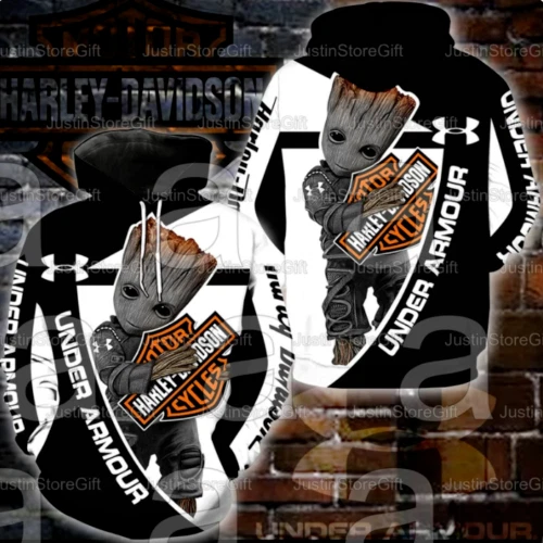 Hot Haarleyy Davidson Motorcycles Eagle Groot Hoodie for Woman and Man