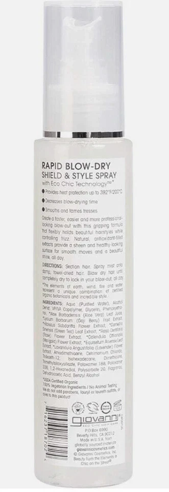 Protector y spray estilo secado rápido Giovanni para todo tipo de cabello 4 oz paquete de 2 Foto 3 de 3