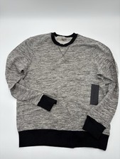 2 X IST Men  s Crewneck Sweatshirt Gray Black Trim Heather M NWT 69 