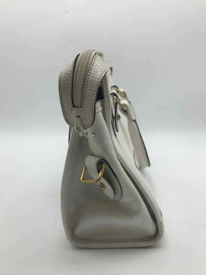 Pre-Owned Boots 'n Bags White Pebbled Tote Bag - Image 3 of 4