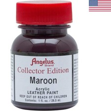 Artist-Grade 1 oz Maroon Acrylic Leather Paint - Ideal for Restoring Sneakers