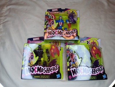 Lot of 3 Marvel Mix Mashers Black Panther & Captain America Collector Set New