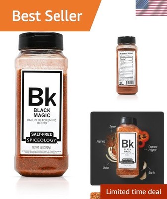 Black Magic Salt-Free Cajun Blackening Seasoning   Bold & Savory Blackened Se...