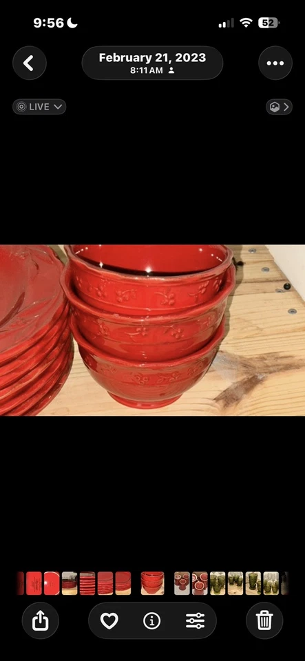 Bella by Debby Segura for Signature Housewares Red Dinnerware - Image 2 of 4
