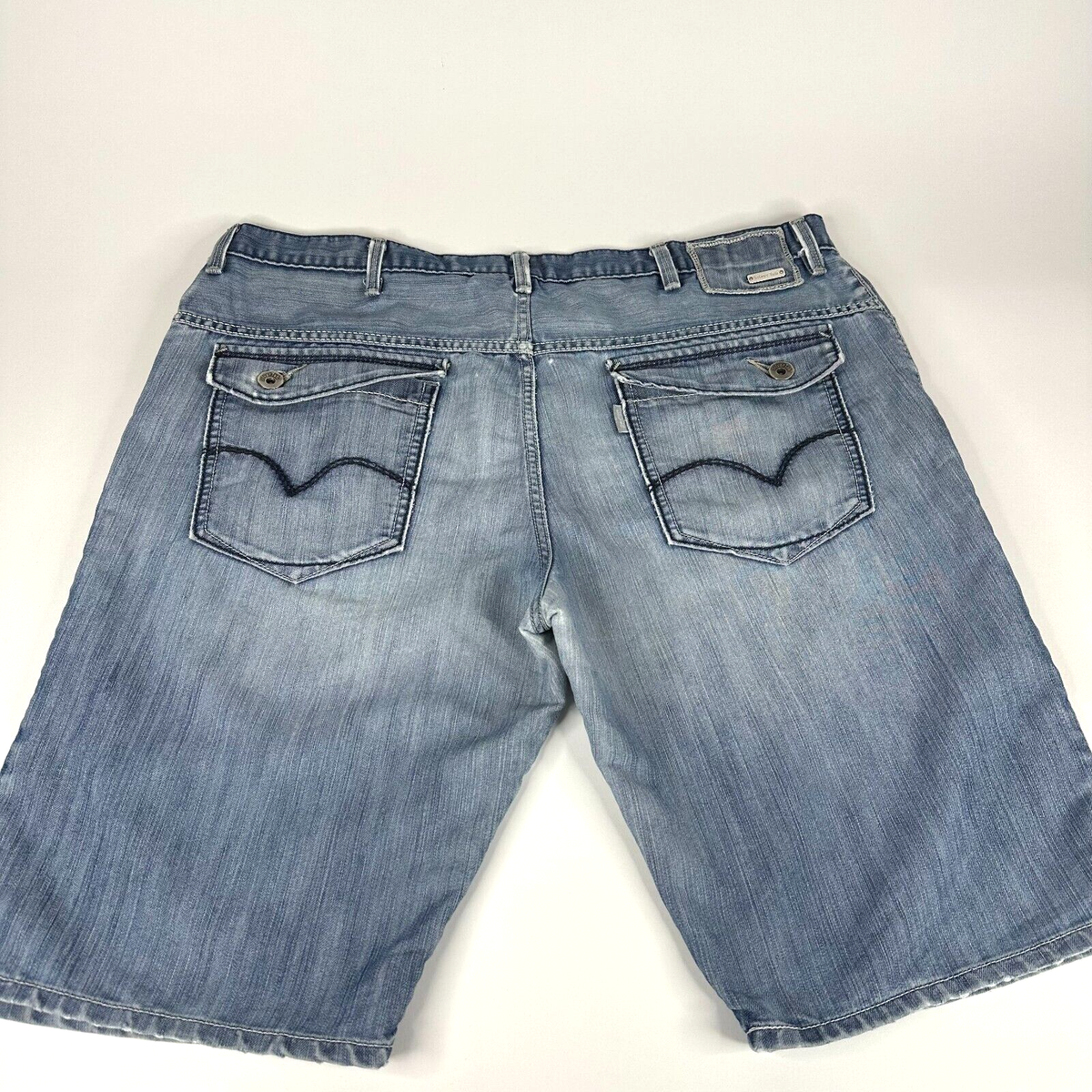 Vintage Levi's Silver Tab Baggy Shorts Mens 42 Blue Denim Stretch