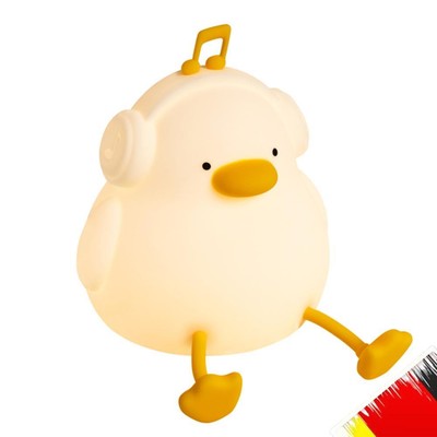Cute Happy Duck Night Light USB Rechargeable 1200mAh Touch Sensor Silicone Lamp