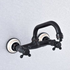 Double Cross Handle Swivel Spout Bathroom Sink Vessel Faucet Mixer Tap 2sf733