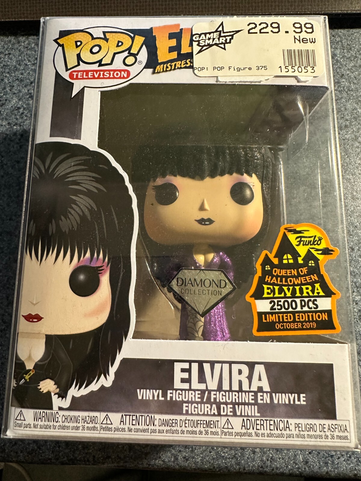 Funko Pop! Televisión - Elvira Mistress Of The Dark #375 Nuevo Vinilo Limitado Púrpura