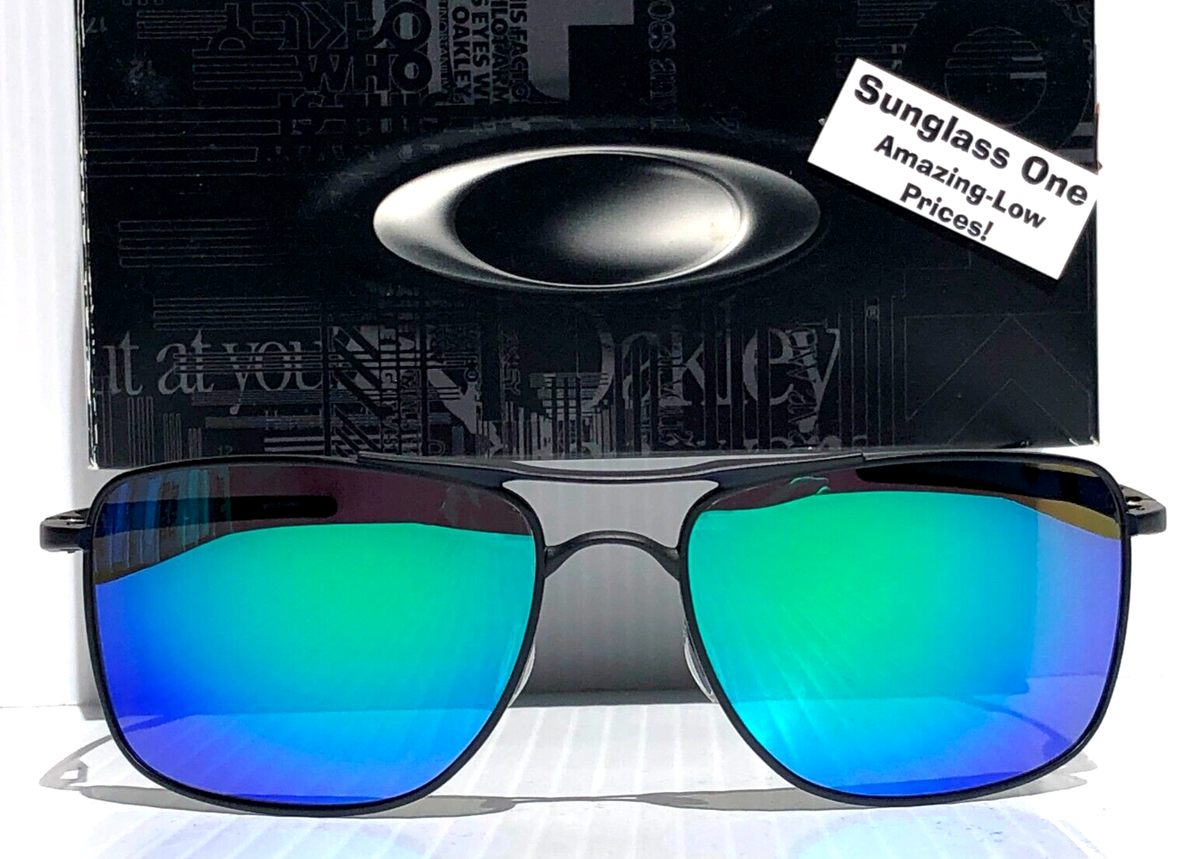 NEW Oakley GAUGE 8 62mm Matte Black POLARIZED Galaxy Jade Mirror