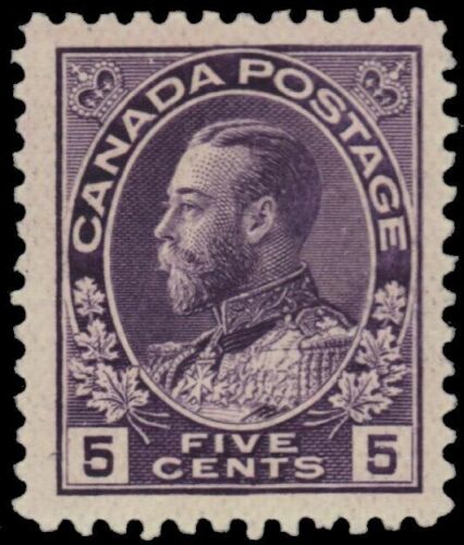 CANADA 112a - King George V "Admiral" Violet 1924 Thin Paper Print (pb29981) - Picture 1 of 1