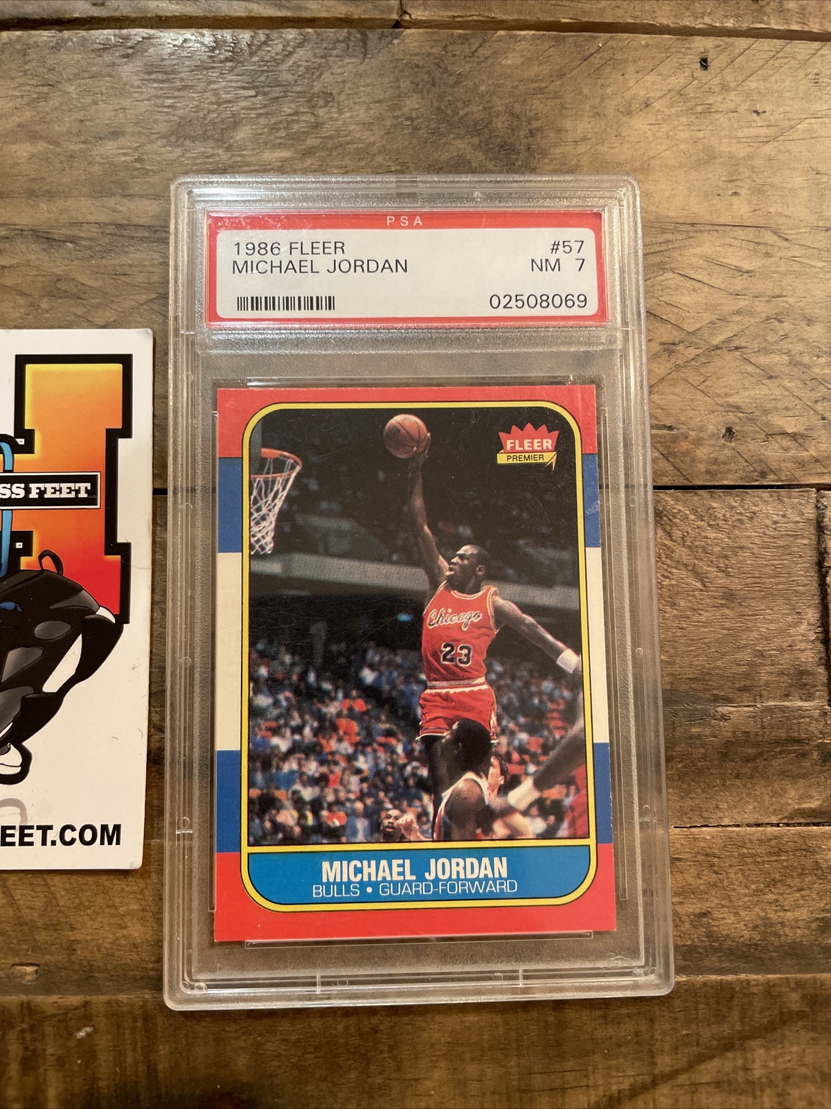 1986 Fleer #57 Michael Jordan RC Rookie HOF Chicago Bulls PSA 7 NM | eBay