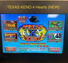 TEXAS KENO GAME BOARD 4 HEARTS