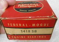 Vintage NIB NOS Federal Mogul Flange Main Engine Bearing # 1418SB 