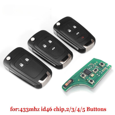 Flip Folding Remote Car Key Fob For Chevrolet Cruze orlando Key 433MHz ID46 Chip