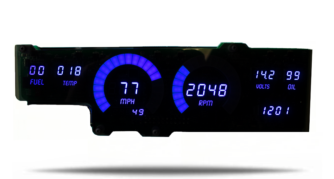 1978-1988 Oldsmobile Cutlass Digital Dash Panel Blue LED Gauges