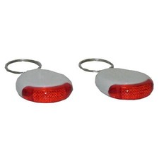 2 pack KEYFINDER KEY RING with LIGHT find keys when lost/misplaced