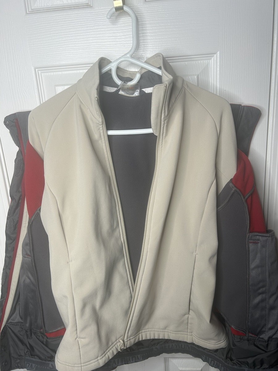 SALOMON Women's Red/White Jacket RN 98309 And Fleece Liner Set EUC