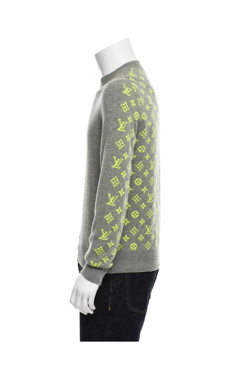 Louis Vuitton men sweater 2018 neon monogram collection cashmere Fits Like  XXL