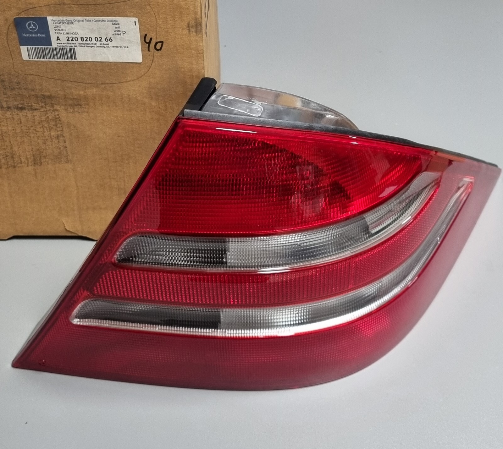 Verre feu arriere Mercedes A 220 820 02 66 plastique lentille de phare pour classe S