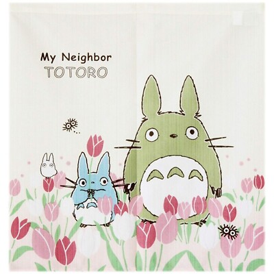 My Neighbor Totoro Character Shop Curtain Tulip & Totoro 85cm×90cm Studio Ghibli