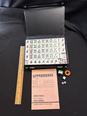 Vintage Mahjong Set Mah-Jong Wood Expressions Los Angeles New Open Box Free Ship