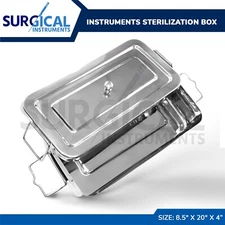 Instruments Sterilization Box 8.5" x 20" x 4" Surgical Dental German Grade