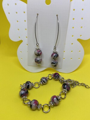 handgefertigte Fimo Ohrringe und Armband