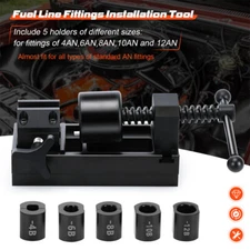 AN4-AN12 Fuel Line Fittings Installation Tool Fuel Hose Repair Tool Kit Blcak