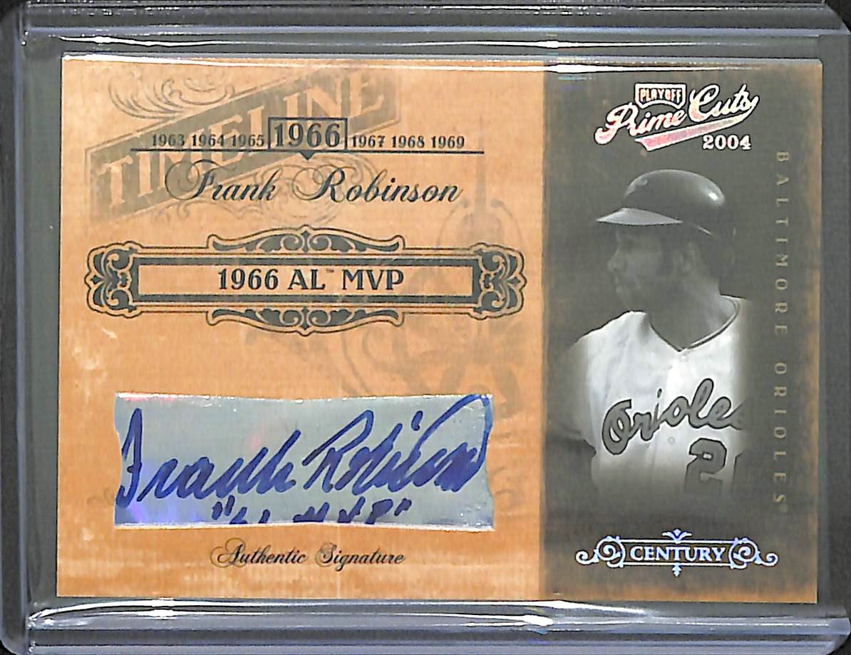 Frank Robinson Autographed Signed Baltimore Orioles 2004 Playoff Prime Cuts Century #TL-30 No 2 of 10 