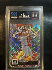 2022 Donruss Baseball Mike Trout BS-8 Bomb Squad  Silver Diamonds DCS 8.5 grade