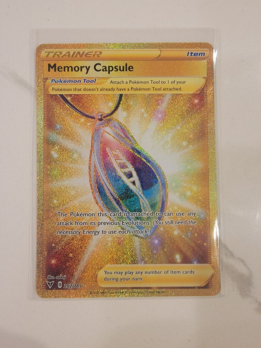 memory capsule pokemon card value 2020 Pokmon Vivid Voltage 202/185 CGC 9 Stone Town Collectibles The Pokmon this card is attached to can use any attack from its previous Evolutions Pokemon TCG Vivid Voltage Memory