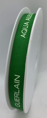 (0,7 /m) Guerlain Stoff- Geschenkband Herba grün Luxus Deko