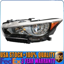 For 2014-2017 Infiniti Q50 LED Projector Headlight Lamp  LH Driver Side