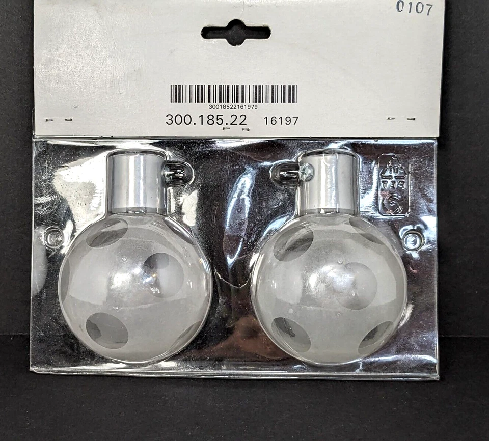 Acabados de barra de cortina de vidrio grabado a lunares Ikea Index Alav 300.185.22 16197 NUEVO Foto 3 de 3