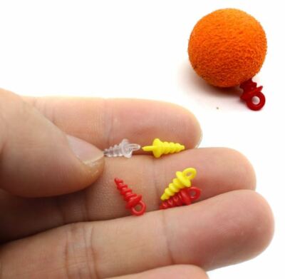 Bait Screw Boilie Screw Plastic Clear Red Yellow Pop Up Chod Ronnie Hair Rig 