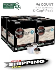 Keurig Tully's French Roast Coffee K-cups 96 Count ❗