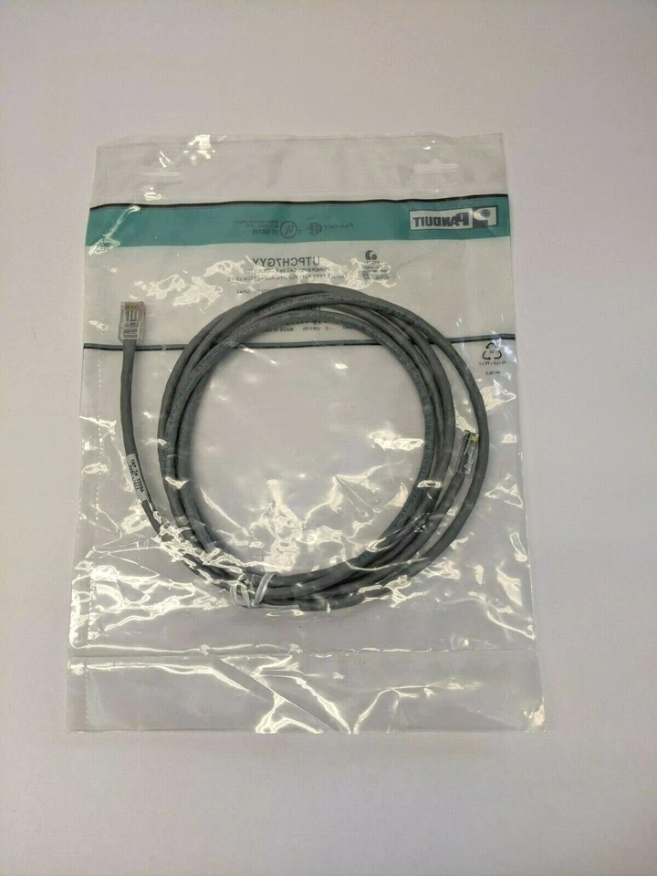 Panduit UTPCH7GYY Tangle-Free RJ45 Plug-to-Plug Patch Cord CAT5e - Image 2 of 3