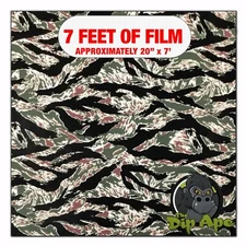 Hydrographic film Vietnam Tiger Stripe hydro dip dipping 7' x 20"