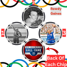 Rowdy Gaines Swimming Olympian Set Of 3 Collectible Poker Chips