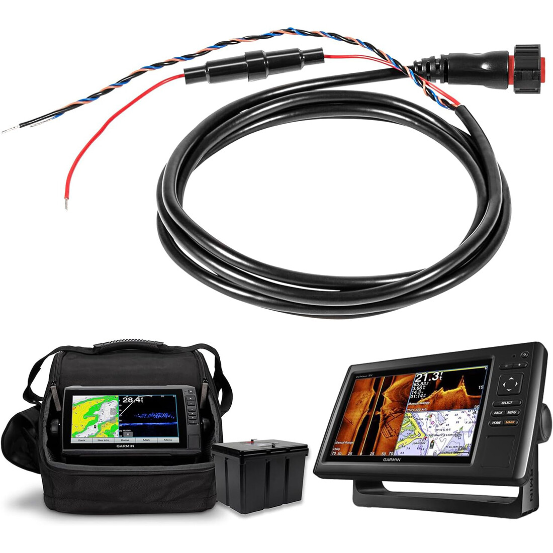 その他 Garmin45 For Garmin echoMAP 4-pin Threaded Power Data Cable 010-12445